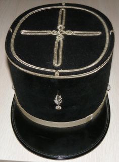 Vintage French Gendarme Police Kepi Hat Black Beautiful Condition