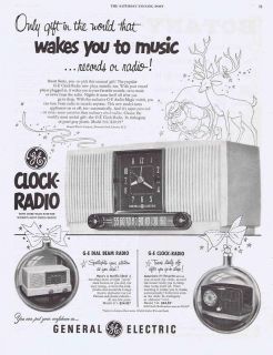 1952 Vintage Ad General Electric Clock Radio 12 6