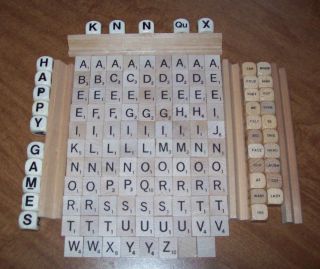 Lot 99 Scrabble Game Pieces Boggle Parts Letter Trays Crafts