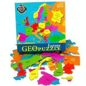 Geopuzzle Europe Puzzle 58 Piece Learn Geography Geo Puzzle