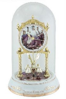  Kinkade Morning Glory Cottage Glass Dome Westminster Chime Clock