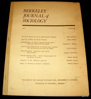 Berkeley Journal of Sociology 1964 Castro The Beats