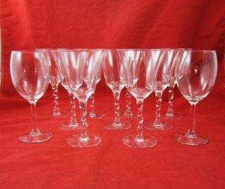  Flared Glass Crystal Stemware Wine Water Glasses Goblets Stem
