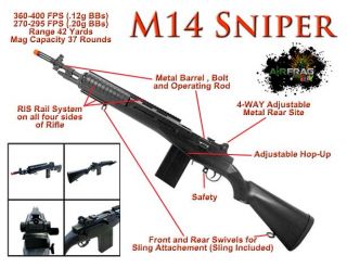M160 A1 M14 M1 Garand Spring Airsoft Sniper Rifle Scale 1 1 Real Bolt