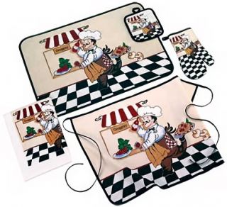 French Italian Chubby Chef 5pc Kitchen Accessories Set