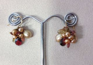 Alexis Bittar Elements Pearl and Gems Dangle Cluster Pierced Earrings