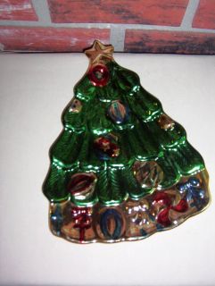 Garden Ridge Christmas Tree Ceramic Platter 12 x 9