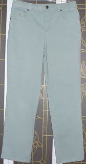 Gloria Vanderbilt Ice Flower Seafoam Green Jeans 8S 8 Short 28 Ins