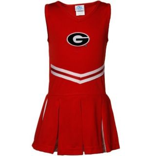 Georgia Bulldogs Toddler Girls Red 2 Piece Cheerleader Dress