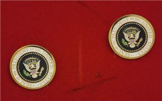 Vintage Gerald R Ford Presidential Seal Cufflinks with Signature Box