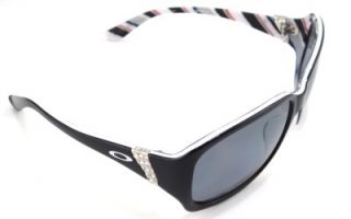 Oakley Womens Sunglasses Discreet Black Stripes w/Grey Polarized #2012