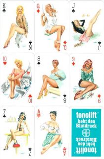 RARE and Vintage German Pin Up Playing Cards 1963