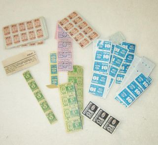 Vintage Green Blue Yellow Trading Stamps 1950s Two Guys Big Bonus