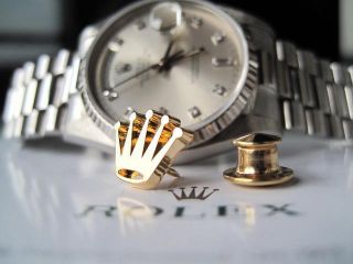 Rolex Pin Badge incl Lapel Pin Closure Brooch Gold Plated