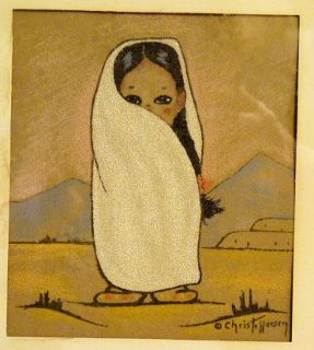 Native Am Child Wrapped Blanket Gerda Christoffersen
