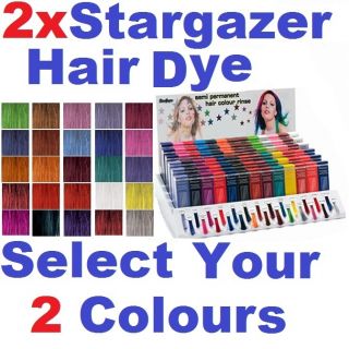 2X Stargazer Semi Permanent Hair Colour Dye Choose Your Colour Pinks