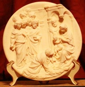 Santangela Collectors Sculpture Plate Adoration Magi Jesus Christ