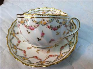  Copeland Spode Cups Saucers Gold Roses Gilman Collamore New York