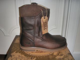  New Mens Georgia Giant Lancaster NG4413 Dark Brown Boots 12 W