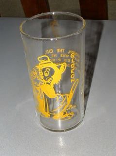 1930s Disney Gideon from Pinocchio Drinking Glass Mint Condition