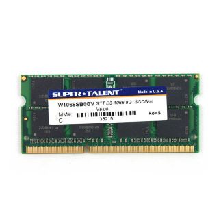 SuperTalent 8GB DDR3 1066 MHz PC3 8500 SODIMM Notebook Laptop Memory
