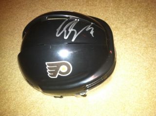 Claude Giroux Signed Black Mini Helmet w Visor Philadelphia Flyers