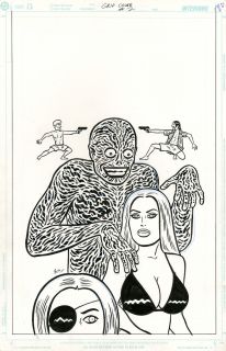 Gilbert Hernandez Grip 2 Original Cover Art