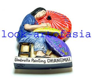 Umbrella Painting Chiangmai Thailand Culture Magnet