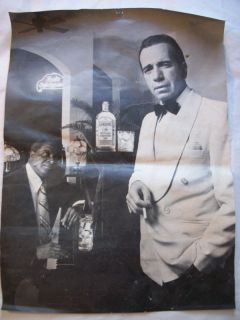1982 Humphrey Bogart Ricks Cafe Gordons Gin Poster