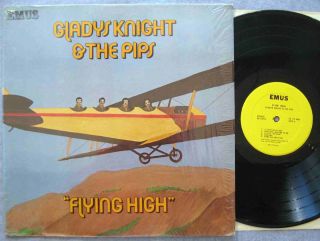 Gladys Knight The Pips Flying High LP Emus Records 12019 1975 SW VG