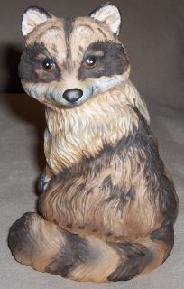 Gorham Natures Gallery Raccoon Figurine Porcelain