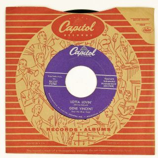 GENE VINCENT AND HIS BLUE CAPS Lotta Lovin 7in (ROCKABILLY) NM 