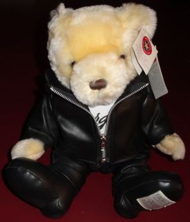 Giorgio Beverly Hills Collectable Teddy Bear 2001 14 with Leather
