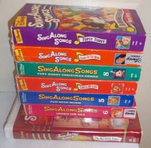 Lot of 7 Disney Sing Along Songs Videos VHS Under The Sea Early Years