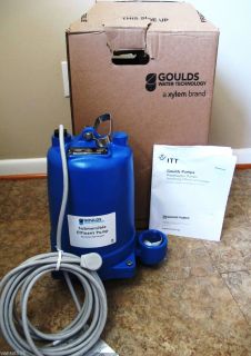 GOULDS SUBMERSIBLE EFFLUENT PUMP 1 2HP WE0512H SERIES 3885 SINGLE