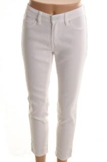 Genetic Denim NEW Raquel White Twill Low Rise Cropped Skinny Jeans
