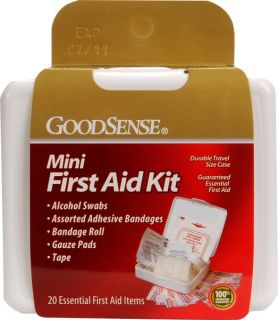 Mini First Aid Kit Good Sense Band Aid Bandages Alcohol Swabs Gauze