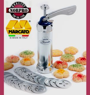Norpro Marcato Steel Biscuit 20 Cookie Press New 3301