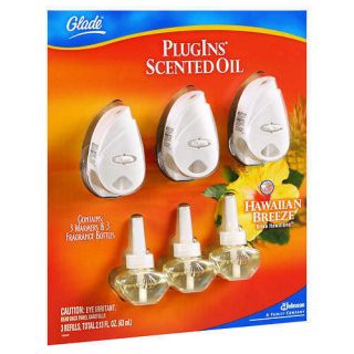 Glade Plugins scented oil 3 pack 3 warmers 3 refills plug in air wick