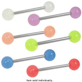 Acrylic Glow in The Dark Barbell Tongue Rings 02300gr