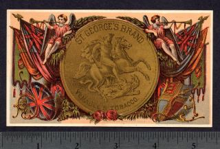 1800s Saint George Dragon Venable Tobacco Card Angel s R Wager