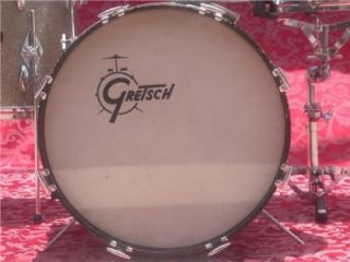 Sweet 1960s Gretsch Vintage Jazz Drum Set 20 12 14 in Silver Sparkle