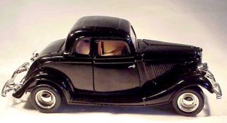 1934 Ford Coupe Brilliant Black 1 24 Scale