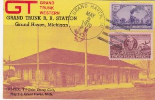 Grand Haven Michigan 1970 Grand Western Railway FDC Postcard