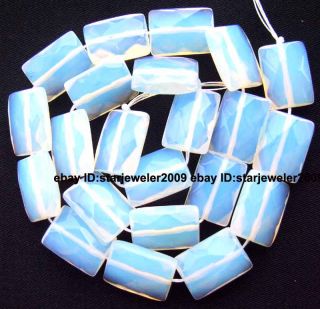 Glass Opal 13x18mm Oblong Faceted Gemstone Beads 16