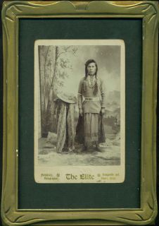 Idaho Indian Portrait C 1888 Cabinet Card Photograph