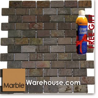 12x12 Multi Color Slate Tile Stone Mosaic Sheet for Flooring