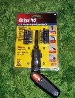 New Great Neck 13 PC Ratcheting Magnetic Screwdriver Set