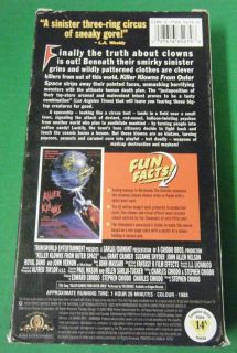Killer Klowns from Outer Space VHS Grant Cramer Suzanne Snyder John