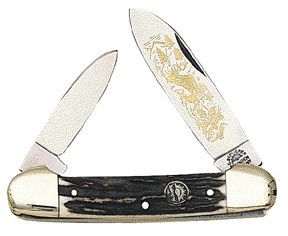 German Eye Knife Canoe Genuine Stag Gebb